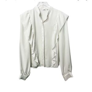 ARITZIA WILFRED Ruffled Silk Blouse
